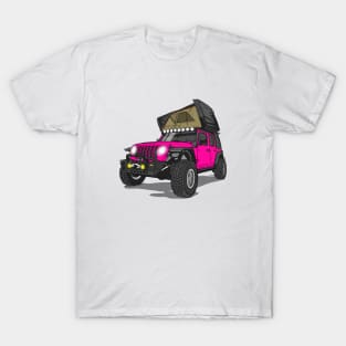 Jeep Wrangler Camp Time - Pink Jeep T-Shirt